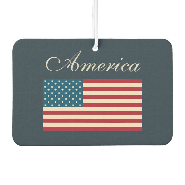 Rustik Duftspender fürs Auto in Form der amerikani Autolufterfrischer (Vorderseite)