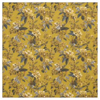 Rustik Gelb Botanisch Bold Vintage Boho Floral Stoff
