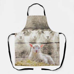 Rustik Schaf Baby Lamm Jute Schürze