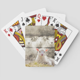 Rustik Schaf Lamm Jute Spielkarten