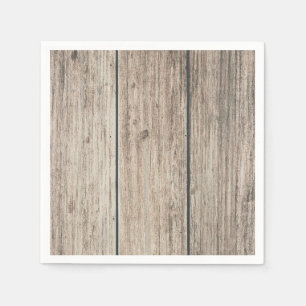 Rustik verwitterte Holz Farmhaus Scheune Hochzeit Serviette