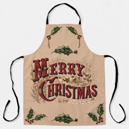 Rustikal 1876 Frohe Weihnachten Schürze