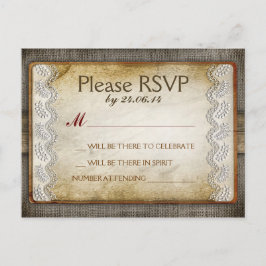 rustikal bedrückte Hochzeitskarten Einladungspostkarte