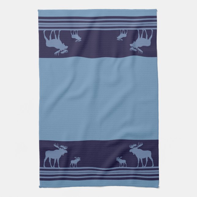 Rustikal-blaues Muster Küchentuch (Vertikal)
