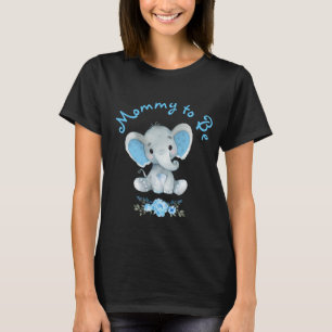Rustikal Blue Boy Elephant Mommy zu Baby Dusche T-Shirt