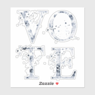 Rustikal Blue Vote Aufkleber