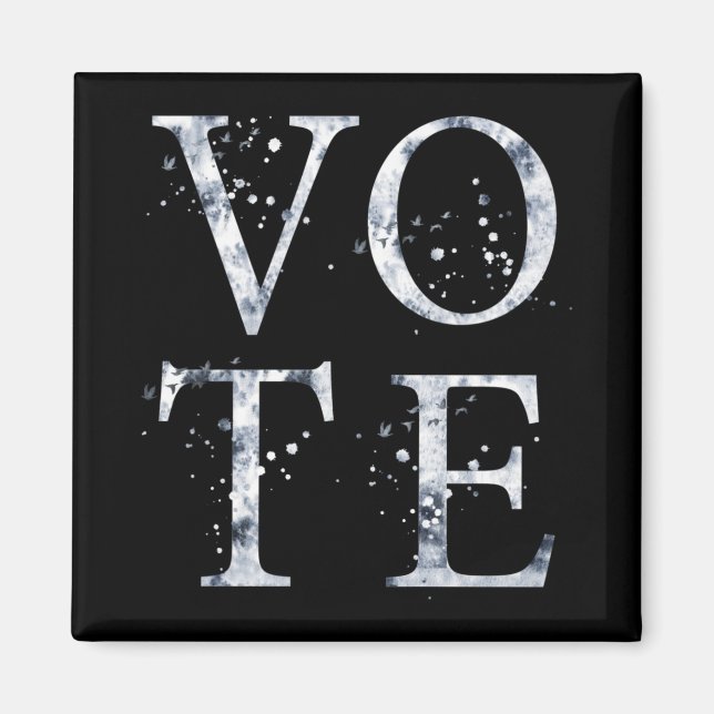 Rustikal Blue Vote Magnet (Vorne)