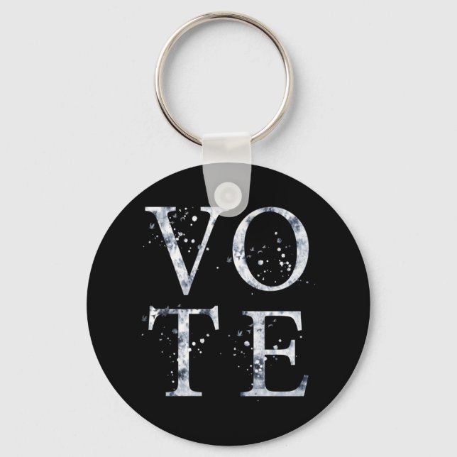 Rustikal Blue Vote Schlüsselanhänger (Vorderseite)