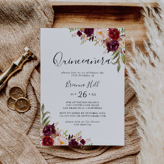 Rustikal Boho farbenfrohe Blumenkatze Einladung