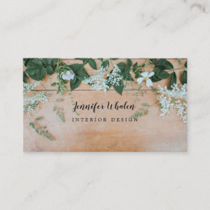 Rustikal Boho Floral Custom Visitenkarte