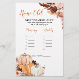 Rustikal Boho Pumpkin wie alt waren die Eltern