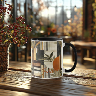 Rustikal Botanisch - Personalisiert erdig Abstrakt Tasse