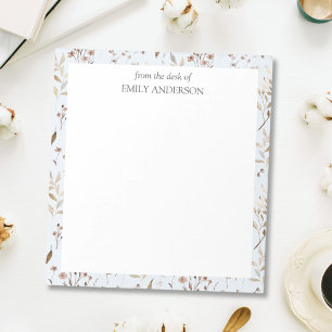 Rustikal braun botanisch, botanisch aus dem Schrei Notizblock