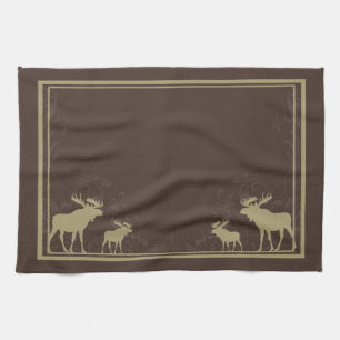 Rustikal braun Elch wirbelndes Küchentuch