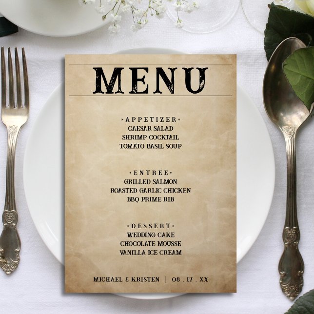 Rustikal-braun-Hochzeitsessen (Distressed Rustic Brown Wedding Reception Dinner)