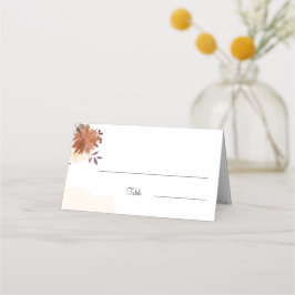 Rustikal-brauner Personalisierter Hochzeitstisch Platzkarte