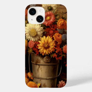 Rustikal-Braungold-Orange Blume Herbst Case-Mate iPhone 14 Hülle