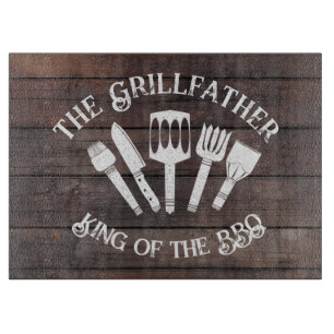 Rustikal "Der Grillvater: Funny GRILLEN Gift Schneidebrett