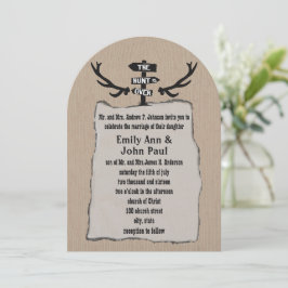 Rustikal die Jagd ist über Hochzeit auf Kraft geze Einladung