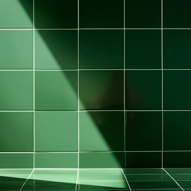 Rustikal dunkelgrüne Mauer | Minimaler Platz Fliese (Dark Green Ceramic Tiles)