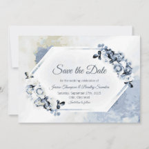 Rustikal Dusty Blue Watercolor Floral