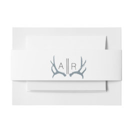 Rustikal & elegant | Antler | Benutzerdefinierte I Einladungsbanderole