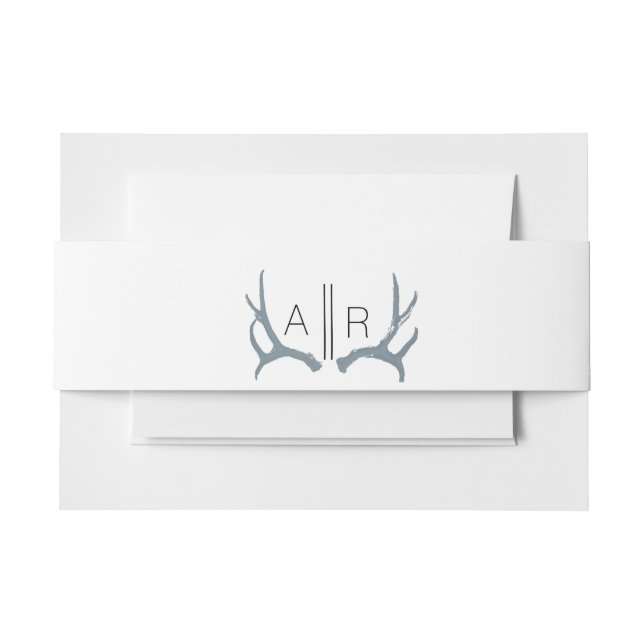Rustikal & elegant | Antler | Benutzerdefinierte I Einladungsbanderole (Vorderseite Beispiel)