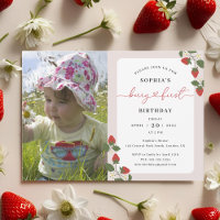 Rustikal elegante Berry First Geburtstag für Mädch