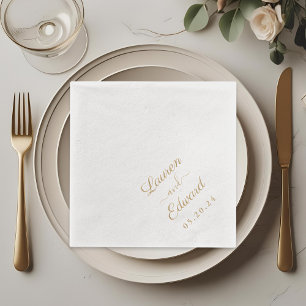 Rustikal elegante Handschrift Hochzeit Servietten Mit Folie