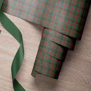 Rustikal elegante Karo klassisch rot grün Weihnach Geschenkpapier