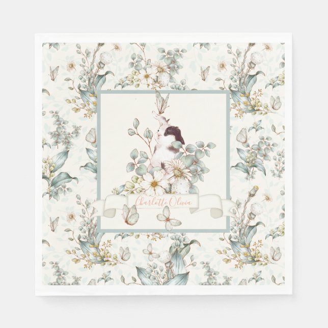 Rustikal, etwas sonnig ist ein floraler Girl-Cotat Serviette (Vorderseite)