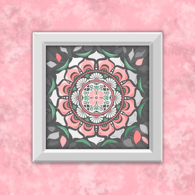 Rustikal Floral Mandala Poster (Von Creator hochgeladen)