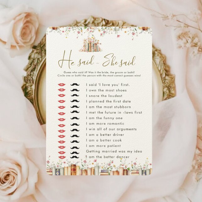 Rustikal Floral sagte er, sie sagte Brautparty Gam (Von Creator hochgeladen)