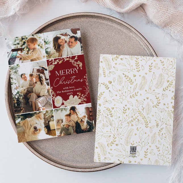 Rustikal Frohe Weihnachten 5 Foto Rot (Von Creator hochgeladen)