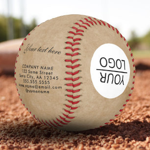 Rustikal Fügen Sie Ihr Logo mit individuellem Text Baseball
