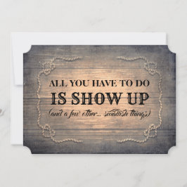 Rustikal-Funny-Bridesmaid / Vorschlag für eine Tra Einladung