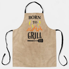 Rustikal Geboren zu Grill Tan Black Grill GRILLEN Schürze