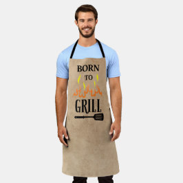 Rustikal Geboren zu Grill Tan Black Grill GRILLEN Schürze