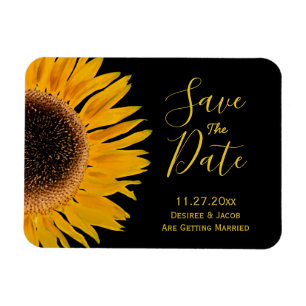 Rustikal-Gelbblütenblüte Save the Date Magnet