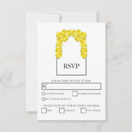 Rustikal-Gelbe Rosen Hochzeiten RSVP-Karten RSVP Karte