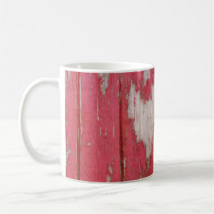 Rustikal geschälte Tasse des Herzens