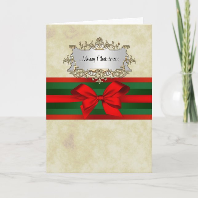 Rustikal gestört 2, Red & Green Ribbon Weihnachten (Vorderseite)