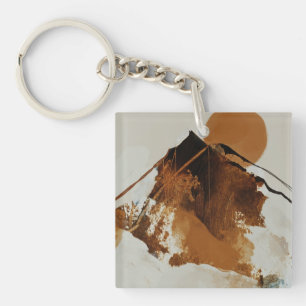 Rustikal gestrichene Berglandschaft Kopfkissen Schlüsselanhänger