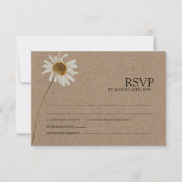 Rustikal getrocknete Sonnenblumen Hochzeit RSVP Karte