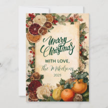 Rustikal getrockneter Orange und Obst Weihnachten