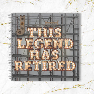 Rustikal Grau Gold Diese Legende Ruhestand Gästebu Notizbuch