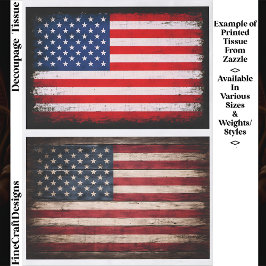 Rustikal & Grunge Amerikanische Flagge Paar EW9 De Seidenpapier