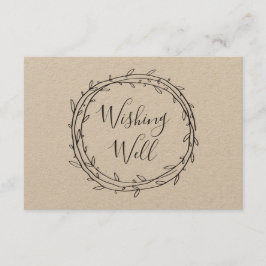 Rustikal gut wollen. Botanische Landeshochzeit Begleitkarte