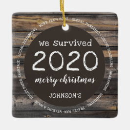 Rustikal haben wir 2020 Foto überlebt Keramikornament