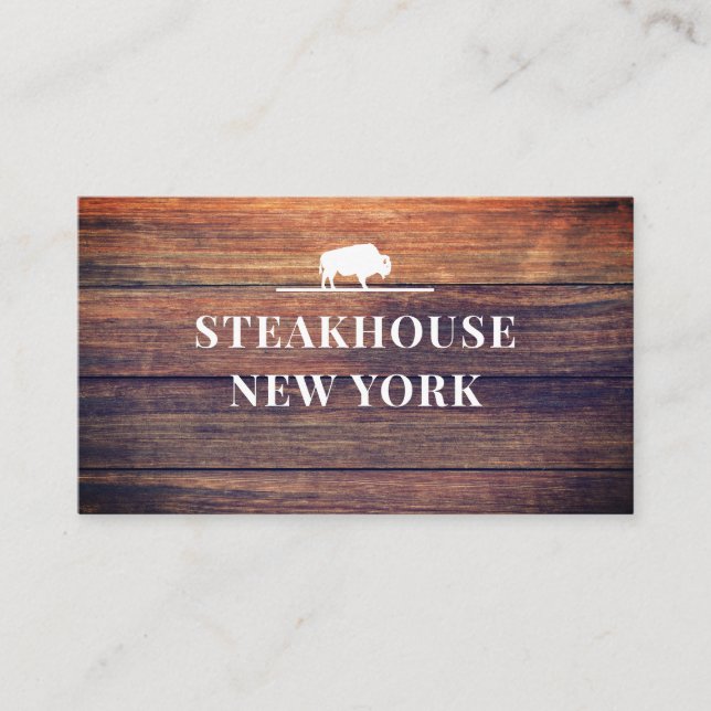 Rustikal/Holz Professionelle Visitenkarte (Vorderseite)